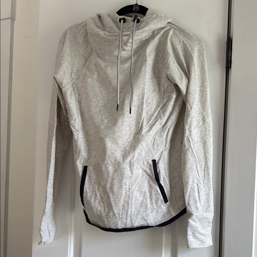 Athleta Light Gray Hooded Top